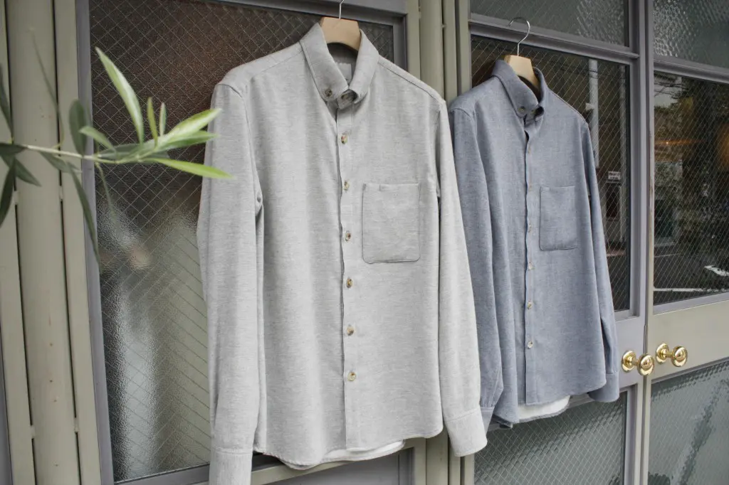 S.E.H KELLY LANCASTRIAN MELANGE TWILL COTTON SHIRT