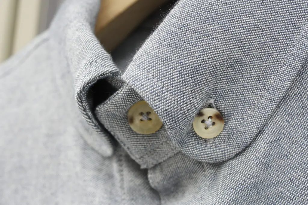 S.E.H KELLY LANCASTRIAN MELANGE TWILL COTTON SHIRT