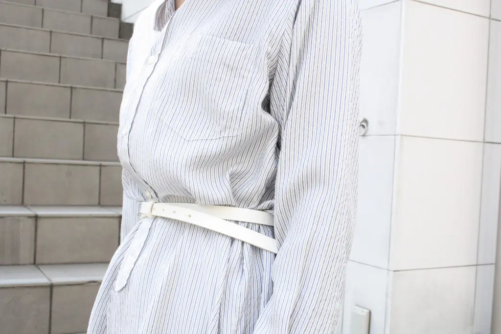 COMOLI SILK BAND COLLAR SHIRTS TAKASHIMA