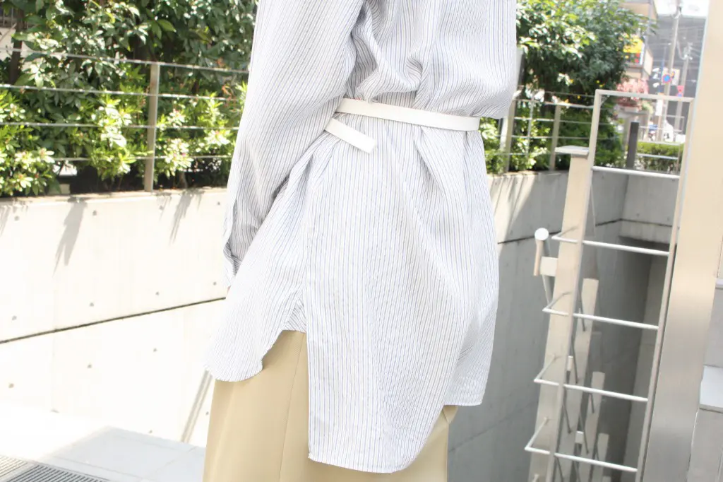 COMOLI SILK BAND COLLAR SHIRTS TAKASHIMA
