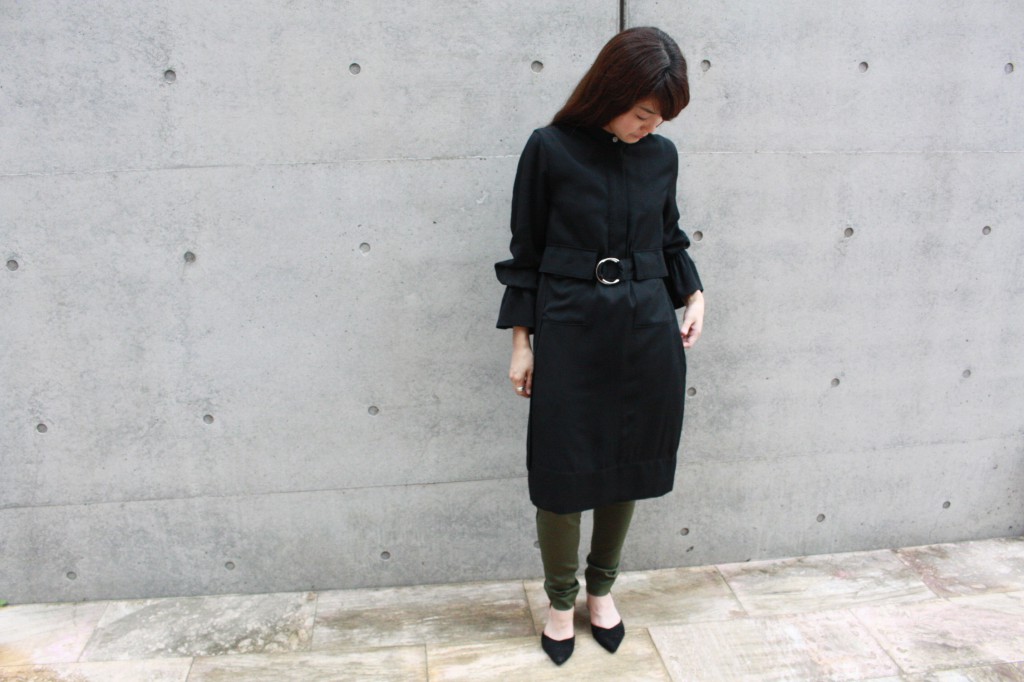CINOH "STAND COLLAR DRESS""SKINNY PANTS" OCHIAI
