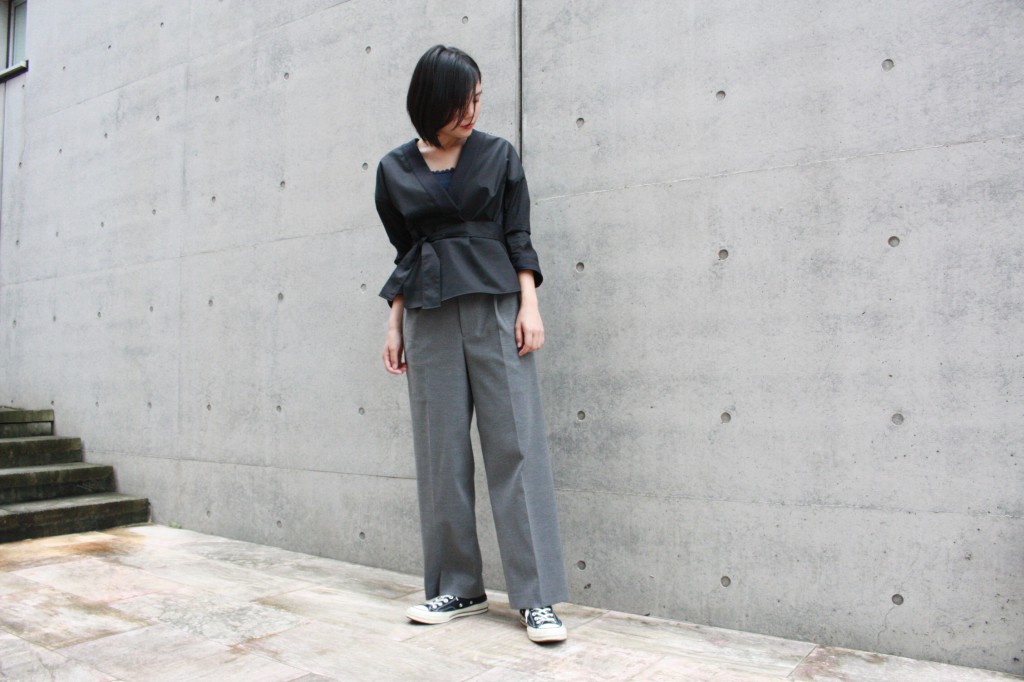 CINOH "V NECK BLOUSE""HI WAIST PANTS" TAKASHIMA