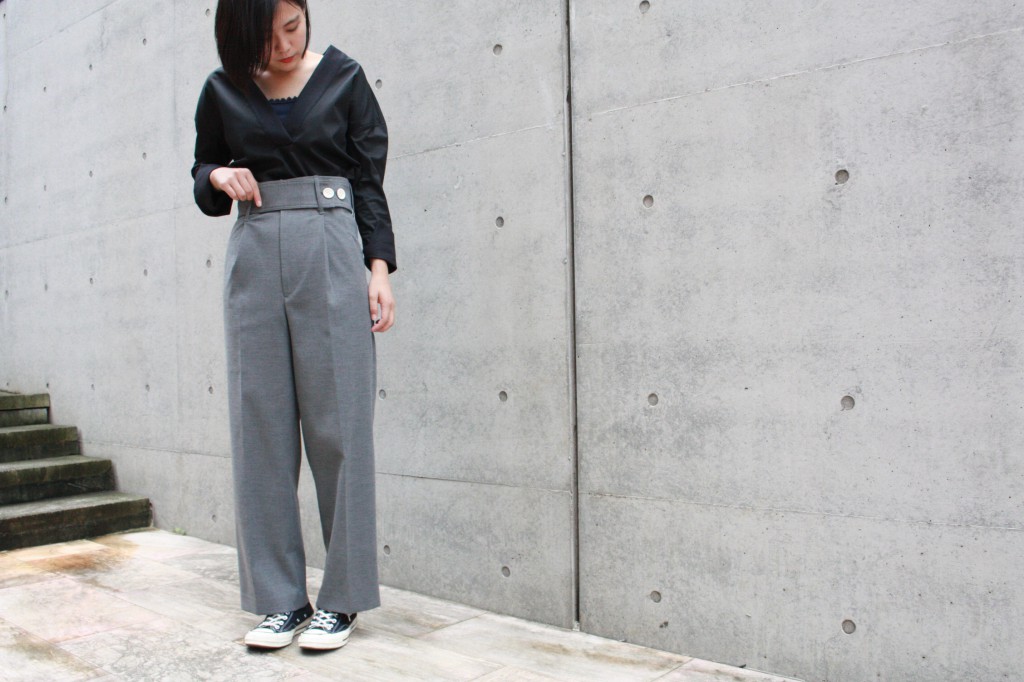 CINOH "V NECK BLOUSE""HI WAIST PANTS" TAKASHIMA