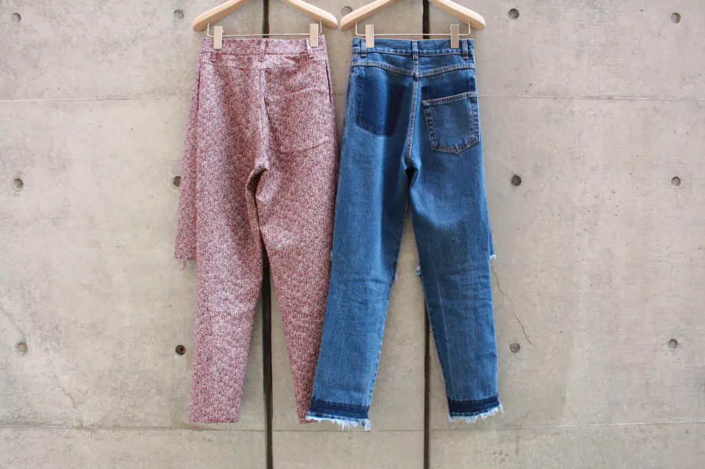 EINA SCHNAIDER "RED DEMI PANTS" "DEMI DENIMS"
