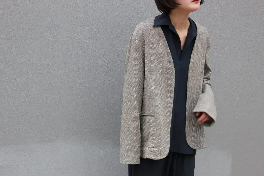 ソフトパープル seya セヤ Essential Jacket ノーカラージャケット