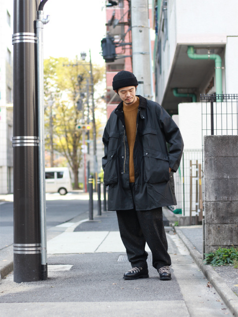 美品】kaptain sunshine×barbour 19AW ブラック38-