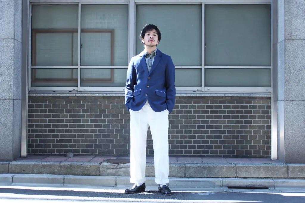 FRANK LEDER BLUE LIGHT COTTON JACKET KAWAKAMI