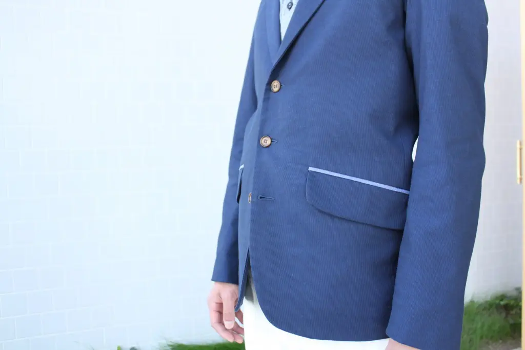 FRANK LEDER BLUE LIGHT COTTON JACKET KAWAKAMI