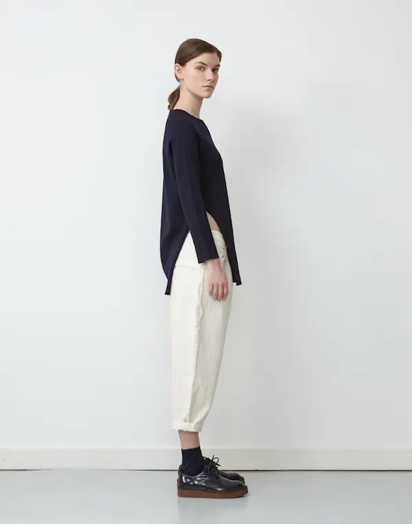 STUDIONICHOLSON PLEAT FRONT DENIM PANT
