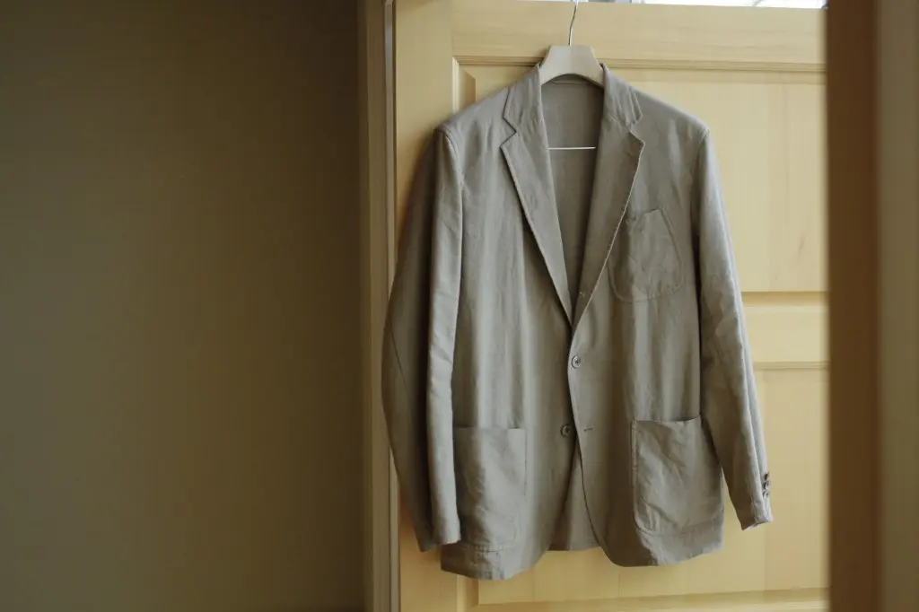 COMOLI LINEN/WOOL 3B JACKET