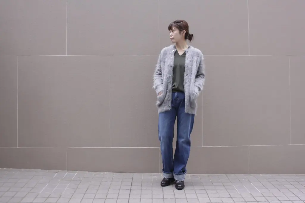 JANE SMITH MOHAIR CARDIGAN / GRAY SUGANO