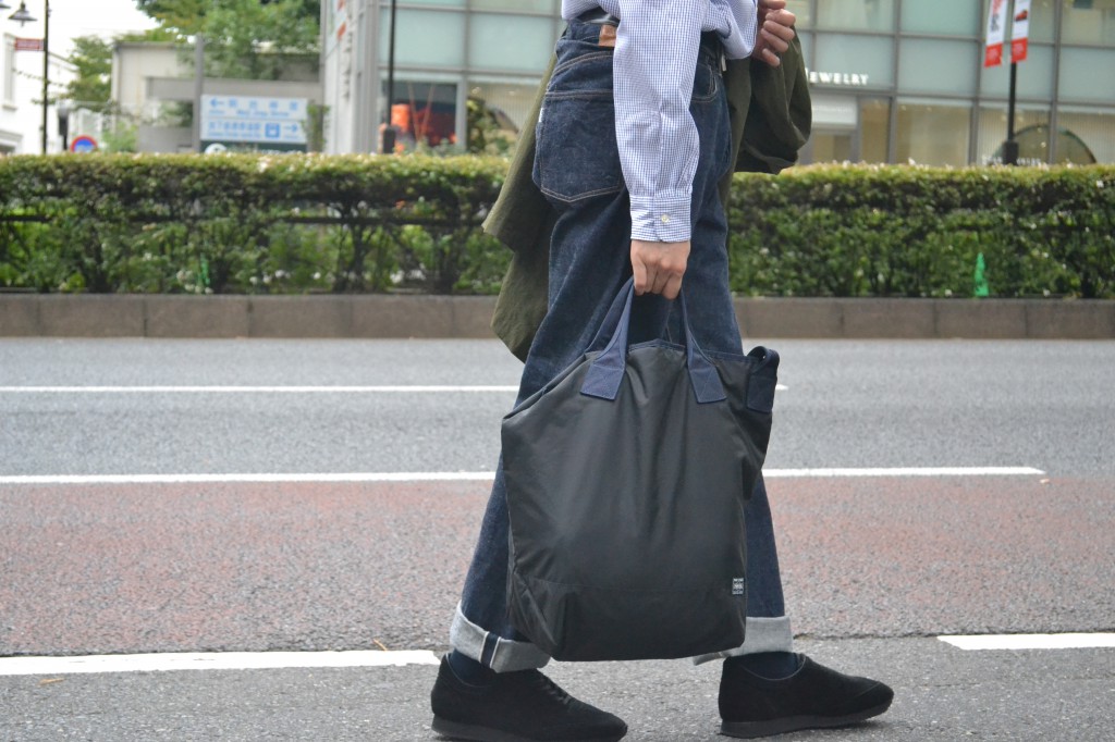 PORTER◇トートバッグ BLK ×KAPTAIN SUNSHINE STANDING TOTE BAG 期間