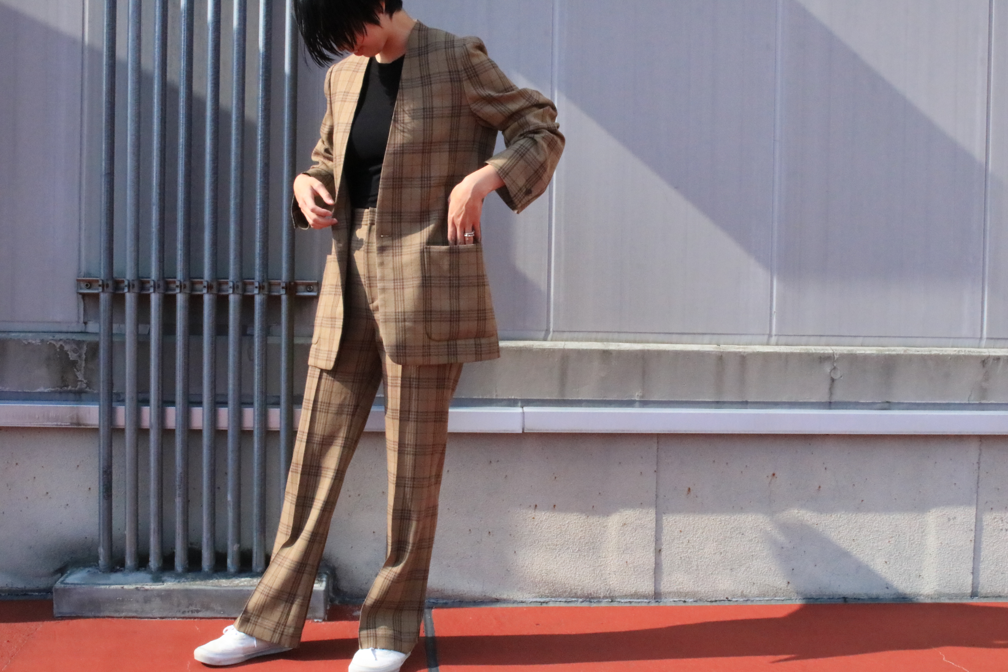 3年保証 即日出荷 AURALEE 19aw WOOL SERGE CHECK JACKET - 通販