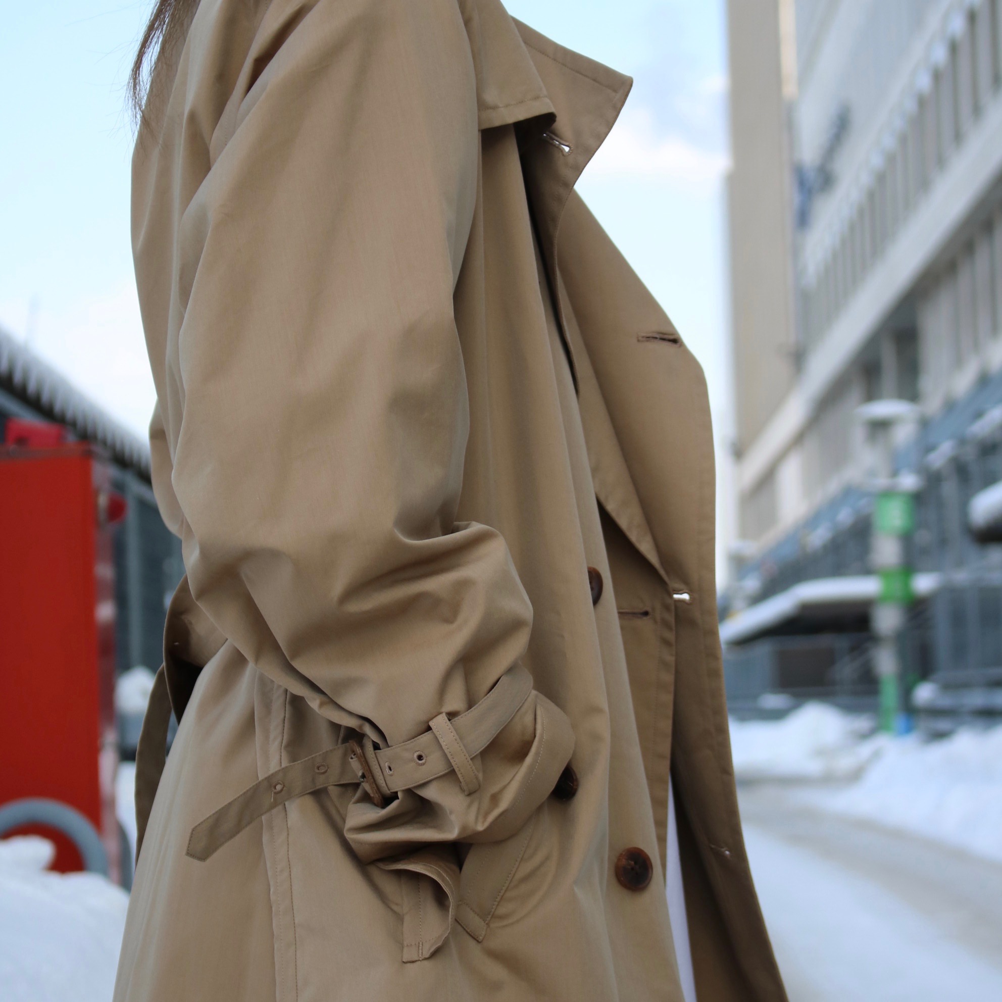 AURALEE FINX POLYESTER BIG TRENCH COAT | hyundaikudus.com