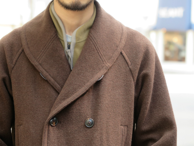 16 AW comoli ヤクウールショールカラーコート size1 brown - その他