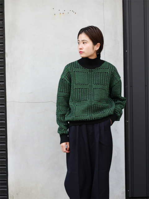 AURALEE /HARD TWIST MERINO JACQUARD KNIT - ニット/セーター