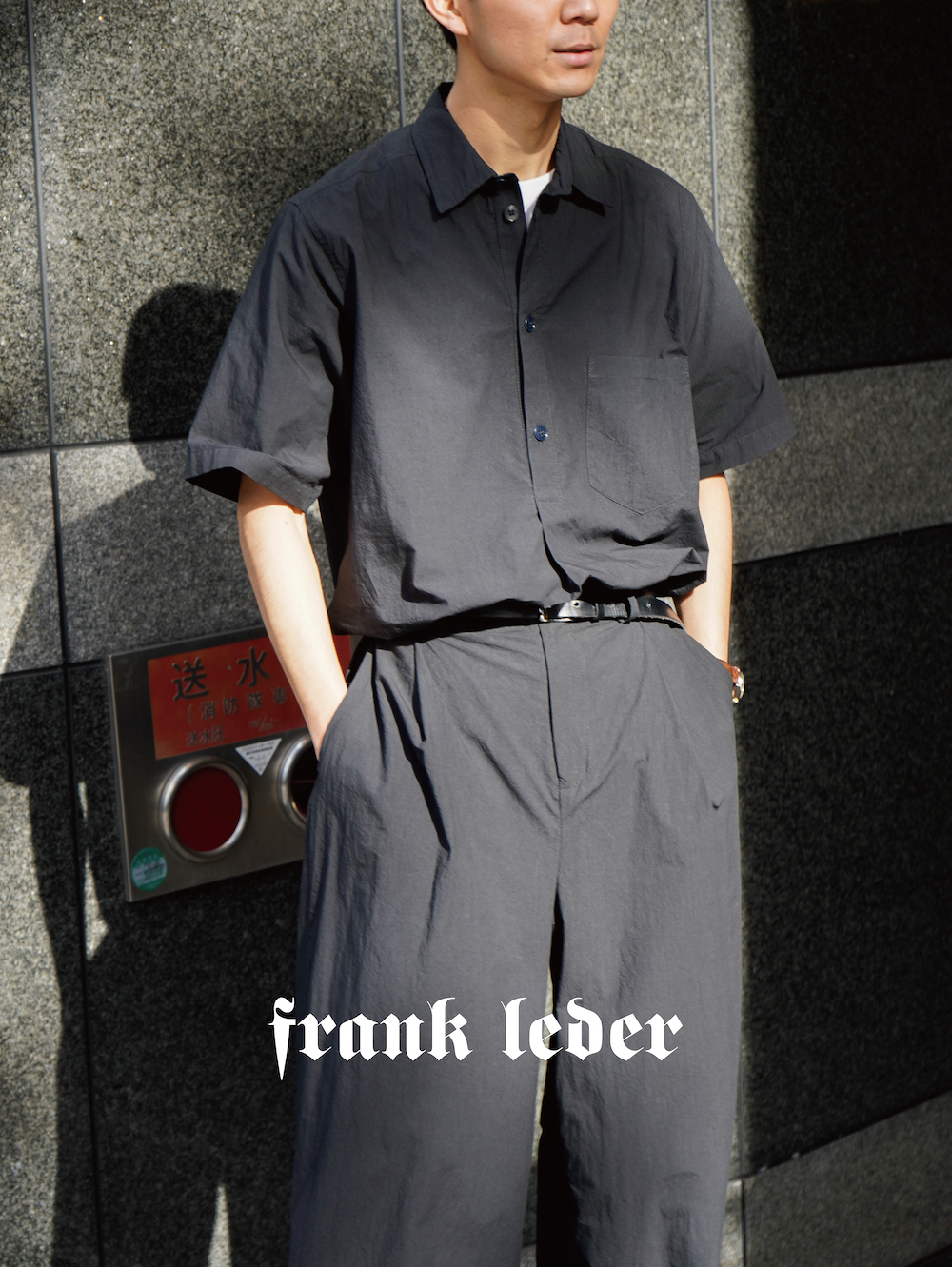 Frankleader フランクリーダー グレーリネン セットアップ トップス 