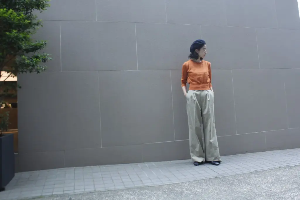 AURALEE◇ワイドパンツ/O/コットン/ベージュ/WASHED FINX CHINO WIDE