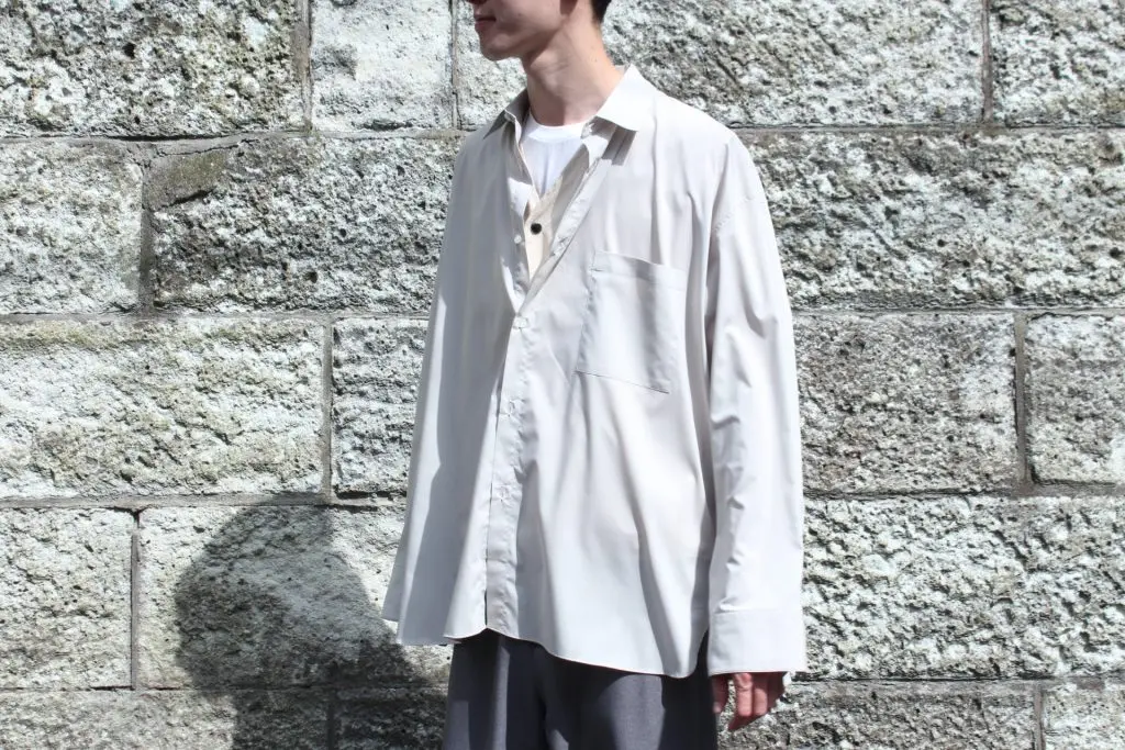 stein  19aw OVERSIZED DOWN PAT SHIRT