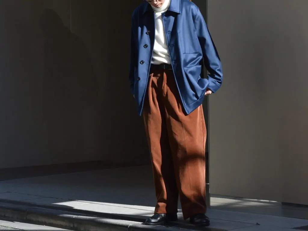 cantate Two 吹っ飛び Tuck Corduroy Pants