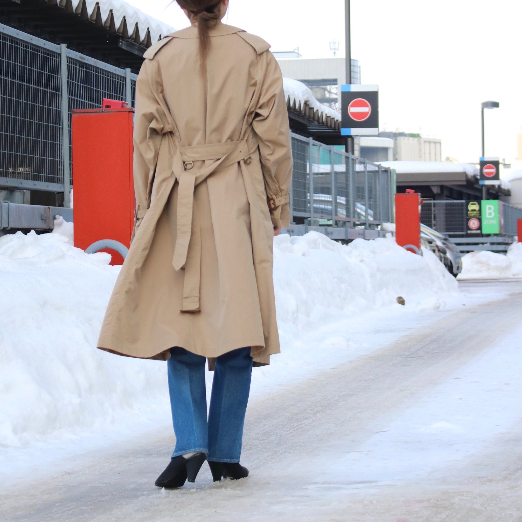 AURALEE FINX POLYESTER BIG TRENCH COAT | www.electromix.gr