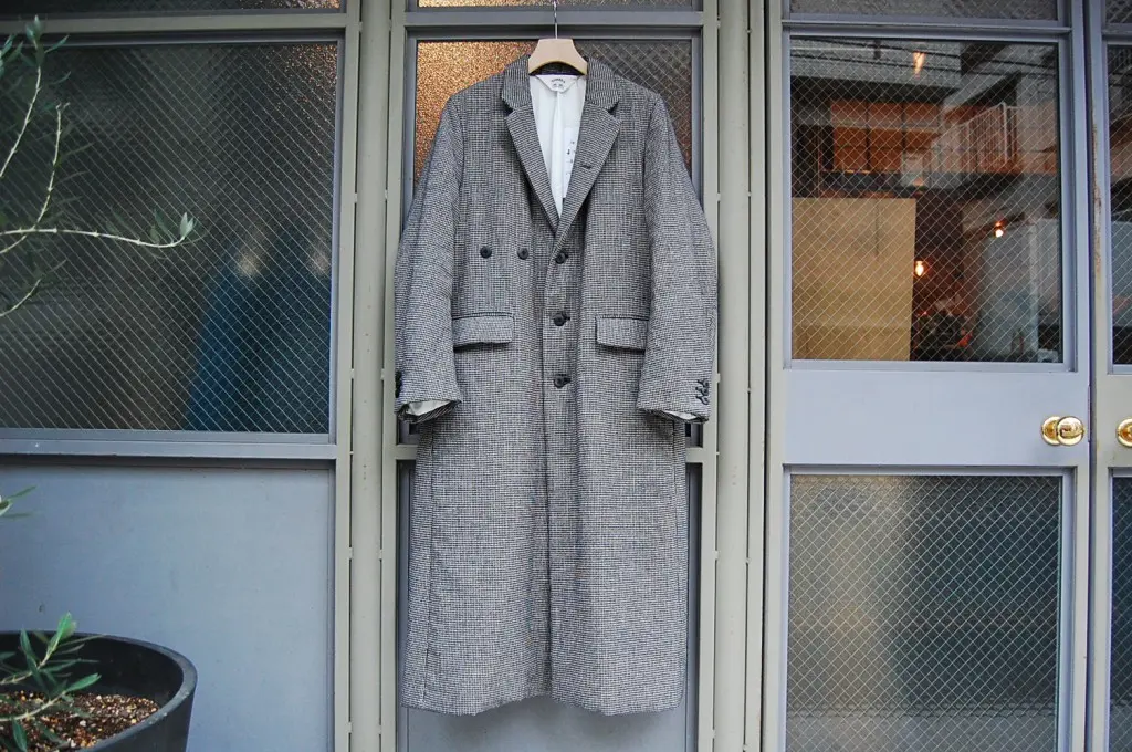 超可爱 チェスターコート sunsea MIX CHIDORI CHECK LONG COAT 