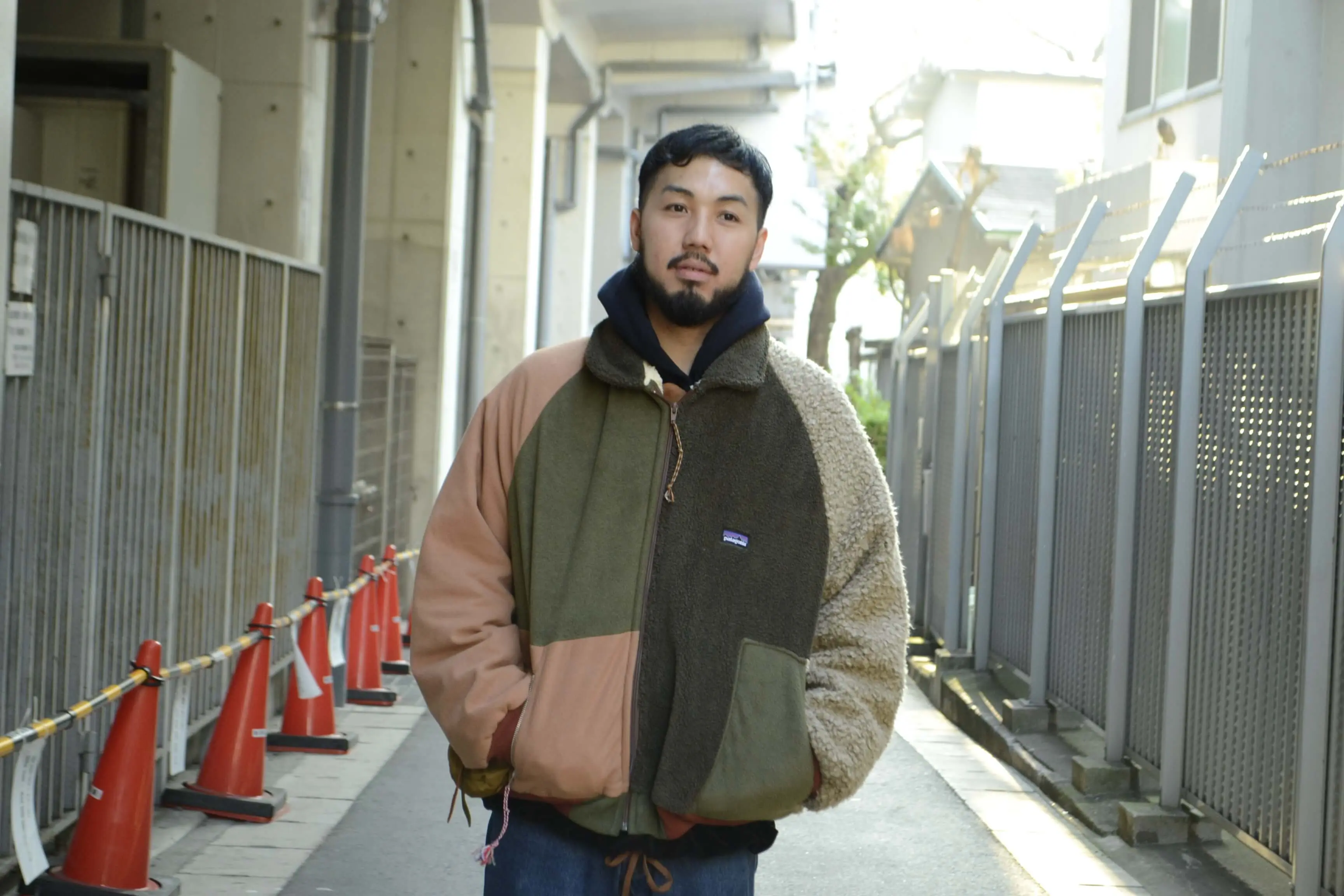 GILET VINTAGE 再構築 ジャケット リメイク ツギハギ-