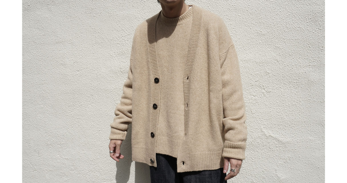 STUDIO NICHOLSON for 1LDK exclusive crew neck knit / knit cardigan